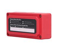 Boîte de Barre Omnibus avec 4 Vis, Goujons Terminaux M10, Bloc de Distribution de Jonction de Puissance, Boîte de Barre Omnibus 48V 300A (rouge)