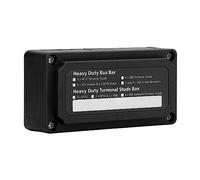 Boîte de Barre Omnibus avec 4 Vis, Goujons Terminaux M10, Bloc de Distribution de Jonction de Puissance, Boîte de Barre Omnibus 48V 300A (BLACK)