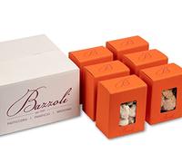 Boîte de biscuits artisanaux assortis, 6 paquets de 170 g, biscuits au vin, cantucci aux amandes, roches du lac, bruttibuoni aux noisettes, roses du désert au chocolat.