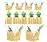 Boîte de Bonbons de Mariage Ananas en Papier Doré, 20 Pièces
