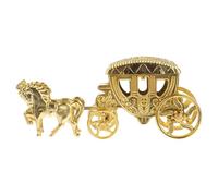 Boîte de Bonbons de Mariage Carrosse Royal Doré, en Plastique | Fleurs, Étiquettes, Coffret pour Dragées, Décorable Rubans, Événements et Soirées, Stickers Plusieurs styles