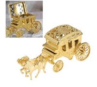 Boîte de Bonbons de Mariage Carrosse Royal Or, Plastique