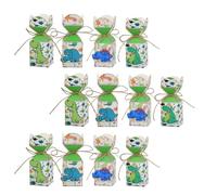Boîte de Bonbons Dinosaure 12pcs en Carton Blanc, Présentation Table | Petit Lot pour Confettis et Présents, Motif Dinosaure Tendre, Vert Clair, Fêtes et Décoration de Boutique