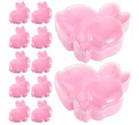 Boîte de Bonbons Lapin Style Européen, Lot de 12, Plastique Rose | Format Pratique, Usage Polyvalent, pour Anniversaire et Fête, Présentation Soignée pour Friandises et Petits Présents