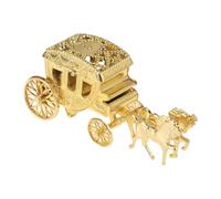 Boîte de Bonbons Mariage Boîte à Bonbon en Forme de Carrosse Royale Dorée | Forme Carrosse Élégant Style Royal Boîtes à Dragées Mariage en Plastique pour Chocolat et Bonbons