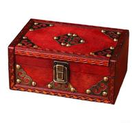 Boîte de bureau en bois de style vintage pour organiser des bijoux et améliorer la cohérence esthétique intérieure (A)