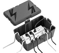 Boîte de Câble Etanche,33.2x22.4x13.3 CM Boite Etanche,Boite Etanche Electrique Exterieu,8 Entrée de Joint de Câble,IP54 Boite Rangement Cable,pour Timer Outlet Plug,Minuteries,Rallonges,Câbles