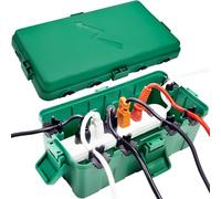 Boîte de câble étanche moyenne pour extérieur (27x14x11,5 cm), IP54, boîte de câble résistante aux intempéries, boîte de connexion résistante aux intempéries, idéale pour protéger les rallonges, les