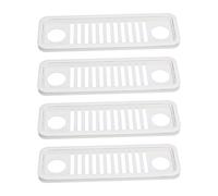 Boîte de câbles d'ordinateur, 4 pièces, Support de Stockage de Fils réseau pour Ordinateur hôte, Ventilation, Panneau de Refroidissement perforé en ABS, 38x12 cm (Blanche)