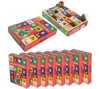 Boîte de calendrier de l'Avent, 10pcs DIY Advent Calendar, Noël 24 jours Calendriers vides à remplir, Numéro carton créatif Box compte pour les enfants et les adultes