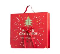 Boîte de calendrier de l'Avent - 24 jours - Accessoires de fête vides et réutilisables - Compte à rebours de Noël - Pour petite amie, enfant, fille, bébé, adolescent, fils, fille, famille