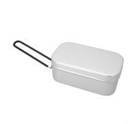 Boîte de camping en aluminium avec grille de cuisson à la vapeur, ensemble d'ustensiles de cuisine d'extérieur légers pour la randonnée et la survie, compatible avec les réchauds portables