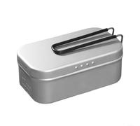 Boîte de camping en aluminium avec soulagement de la pression, poignée pliable, planche à découper et poêle, casserole portable de 800 ml pour randonnée, pique-nique, survie