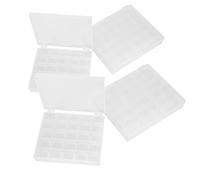 Boîte de canette 4 pièces, 25/36 grilles boîte de rangement de canettes à coudre transparente boîte de canettes vide boîte de canettes en plastique machine à coudre organisateur de canette pour access