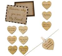 Boîte de cartes sentimentale en bois, raisons pour lesquelles vous êtes ago Cards - 10 raisons Boîte sentimentale Pourquoi vous êtes août | Cartes en bois, ensemble de 10 pièces, affirmations