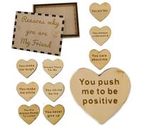 Boîte de cartes sentimentales en bois - Raisons pour lesquelles vous êtes mes cartes d'amis - Boîte sentimentale 10 raisons pour lesquelles vous êtes mon ami - Affirmations quotidiennes, cartes en