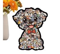 Boîte de Casse-tête Chien en Bois - Jouet Ludique, Défiant et Précis avec 160 Pièces | Puzzle en Bois Animal - pour Amateurs de Chiens Famille Amis Intérieur Maison Étagère