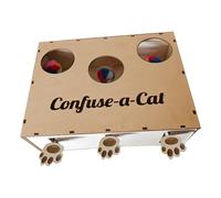 Boîte de chasse pour chat - Il suffit d'ajuster l'ouverture pour varier les difficultés. Ce jouet pour chat est durable et ne se déforme pas facilement. Il est idéal pour votre