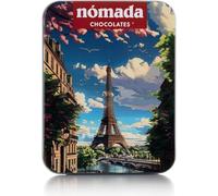 Boîte de chocolat au lait Paris - 50 g - Recrée la ville de Paris - Remplie de saveurs - Chocolat idéal pour offrir - Produit gourmet d'origine portugaise