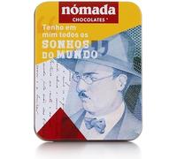 Boîte de Chocolat "Fernando Pessoa" Nómada - 50 g - Chocolat au Lait Gourmet Inspiré par la Culture Portugaise - Produit du Portugal dans une Boîte Artistique de Collection