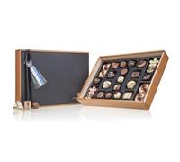 Boîte de chocolats Chocoliscious avec un tableau | 24 Chocolats | Assortiment premium à offrir | Message Chocolat | Homme | Femme | Anniversaire | Noël | Pâques | St Valentin | Garçon | Fille