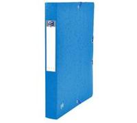 Exacompta - Réf. 50812E - 1 boite de classement avec élastiques Scotten - en carte lustrée gaufrée 600g/m2 - dos 4 cm - dimensions 25 x 33 cm - pour documents A4 - couleur bleu - livrée montée
