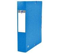 Exacompta - Réf. 50912E - 1 boite de classement avec élastiques Scotten - en carte lustrée gaufrée 600g/m2 - dos 6 cm - dimensions 25 x 33 cm - pour documents A4 - couleur bleu - livrée montée