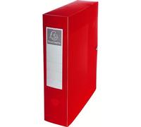 Exacompta Boîte de classement - fermeture à pression PP - Dos 80 mm - Rouge