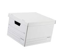 Boîte de classement avec couvercle amovible, format lettre/légal, facile à assembler, finition blanche 5pcs 35x26x26cm