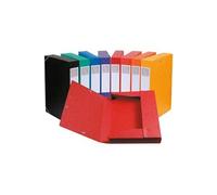 Exacompta Boîtes de classement Cartobox 10 pcs avec élastiques – Dos 4 cm A4 – 8 couleurs