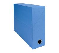 Exacompta - Réf. 89422E - 1 Boîte transfert en papier toilé - Dos 120 mm - Avec un œillet en métal - Pour format A4 - Dimensions 25,5 x 34 x 12 cm - Couleur bleu clair - Livrée montée