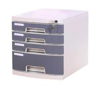 Boîte de classement de bureau verrouillable à 4 niveaux - Tiroir de rangement en plastique A4 pour documents de bureau pour fichiers et fournitures, solution de rangement élégante de bureau