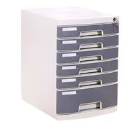 Boîte de classement de bureau verrouillable à 7 niveaux - Armoire de rangement en plastique A4, documents de bureau pour fichiers et papeterie, système de tiroirs multicouches, solution de rangement