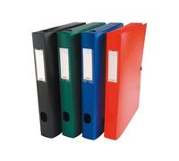 Oxford Boîte grande capacité Memphis 24x32 cm Dos 100 mm Polypro bleu Bouton-pression