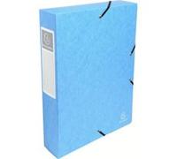 Boîte de classement EXABOX en carte lustrée Nature Future® - Dos de 40mm - 24x32cm pour A4 Turquoise G