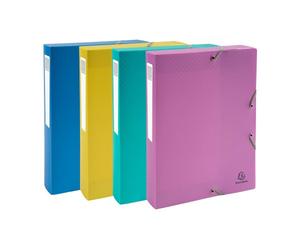 Boîte de classement plastique Forever Young Exacompta - Dos 4 cm couleurs assorties
