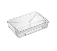 Boîte de classement transparente, boîte de classement transparente avec poignée, Conteneurs de stockage empilables, Boîte à documents empilable, bac de rangement, fourre-tout, organisateur de fichiers