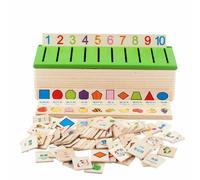 Boîte De Classification Des Connaissances En Bois Montessori, Jouet De Maths, Jeu De Société Cognitif Avec Nombres Assortis, Jouets D'Anniversaire Pour Enfants