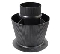 Boîte de Coiffure Rotative Noire en PP, Support de Table | Compartiments Séparés, Base Ronde Antidérapante, Coque Rigide, pour Salon et Coiffeurs à Domicile