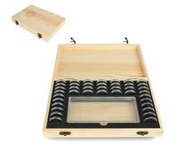 Boîte De Collection De Pièces De Monnaie - Support De Rangement En Bois, Étui De Rangement Durable, Affichage À Verrouillage Sécurisé, Récipient Commémoratif Élégant | Boîte De Collection De Pièces De