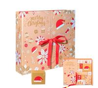 Boîte de colonisation de Noël, 24 grilles vides pliantes boîtes de cadeau de Noël 2025 - Fête de préférence Valise décorative pour la chaussette traiter les bonbons bijoux carte manuscrite adulte