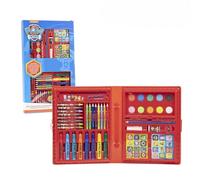 Boîte de Coloriages Pat' Patrouille - Inclut des Feutres et Crayons de couleur, Aquarelles et Autocollants - avec Règle pour des Traits de Précision - Produit Original Conçu en Espagne