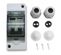Boîte de combinaison de cellules photovoltaïques, 2 pôles AC 400 V, interrupteur de circuit avec boîte de jonction, protection IP65 pour pôles L et N, presse-étoupe M20 pour distribution solaire