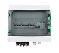 Boîte de Combinaison PV à 4 Cordes avec Parafoudre 15A Fusible 63A DC Disjoncteur IP67 Boîte de Combinaison Solaire DC1000V 8 Fusibles