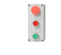 Boîte de commande à bouton-poussoir 3P à trois positions, réinitialisation momentanée avec couvercle de protection, démarrage et arrêt, boîtier en plastique anti-poussière(3P Three Flat)