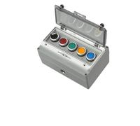 Boîte de commande à bouton-poussoir étanche en alliage d'aluminium moulé, boîte de commutation d'arrêt d'urgence en métal IP67, 22mm, 5/6 trous