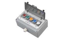 Boîte de commande à bouton-poussoir étanche en alliage d'aluminium moulé, boîte de commutation d'arrêt d'urgence en métal IP67, 22mm, 5/6 trous