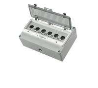 Boîte de commande à bouton-poussoir étanche en alliage d'aluminium moulé, boîte de commutation d'arrêt d'urgence en métal IP67, 22mm, 5/6 trous