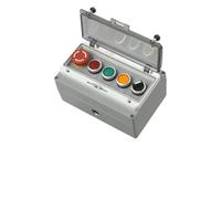 Boîte de commande à bouton-poussoir étanche en alliage d'aluminium moulé, boîte de commutation d'arrêt d'urgence en métal IP67, 22mm, 5/6 trous