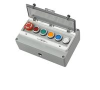 Boîte de commande à bouton-poussoir étanche en alliage d'aluminium moulé, boîte de commutation d'arrêt d'urgence en métal IP67, 22mm, 5/6 trous